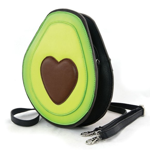 kawaii heart avocado crossybody bag - Picture 2 of 6